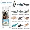 Oenux Miniature Animals Set Wild Sealife Farm Dinosaur Brinquedo Figurine Model Action Figures Zoo Cute Education Kids Toy Gift
