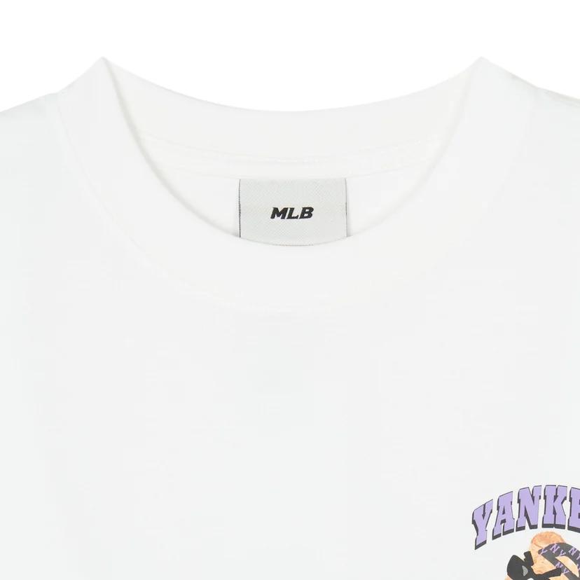 New MLB T Shirts Unisex White 3ATSE0243-50IVS