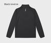 Men's Quick-Dry Breathable Long-Sleeve Fitness Shirt with Zipper Collar