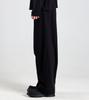 Beoteunseoul Vintage Work Rivet Volume Curved Cotton Pants (Black)