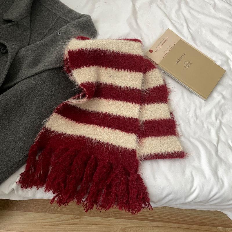 Christmas Series New Red Atmosphere Scarf Collection Women's Winter Wind Advanced Autumn and Winter Warm Scarf