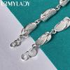 925 Sterling Silver Slipper Chain Bracelet For Women Fashion Wedding Party Jewelry