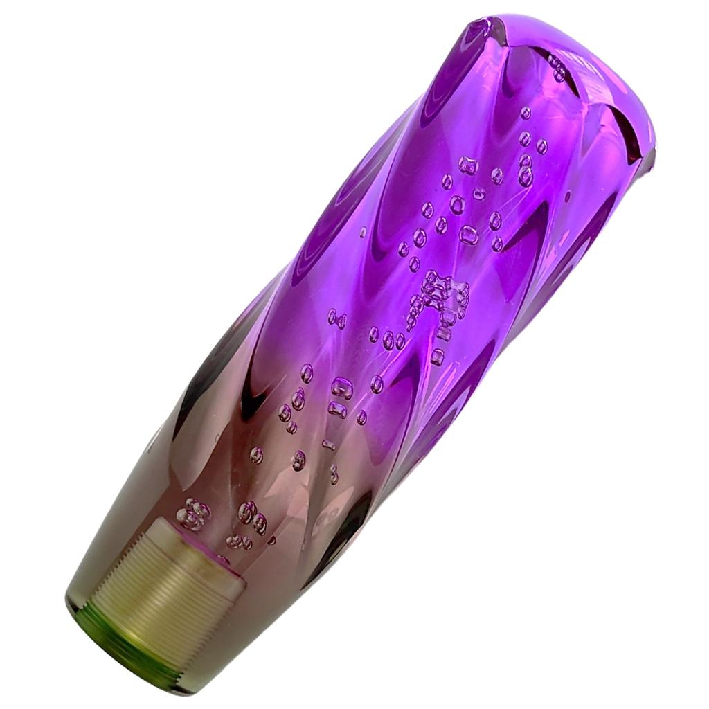 Tonra Crystal Shift Knob Universal Adapter M8 M10 M12 45x150mm 280g MT AT Car Twist Purple Green