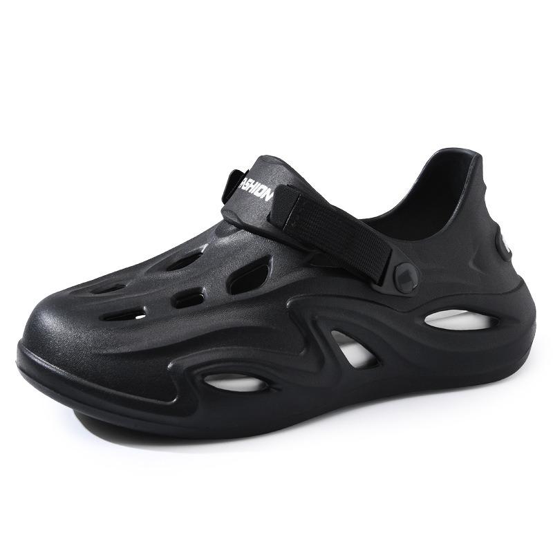 Men's sandals summer hole shoes outside casual beach bag head non-slip deodorant couple cool slippers men