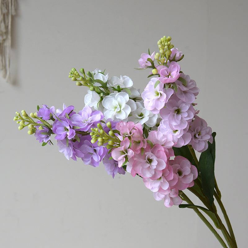 10pcs Silk Purple Hyacinth Artificial Flowers Balcony Decorative Simulation Violet Swallow Grass Fake Flower Cafe Decoration
