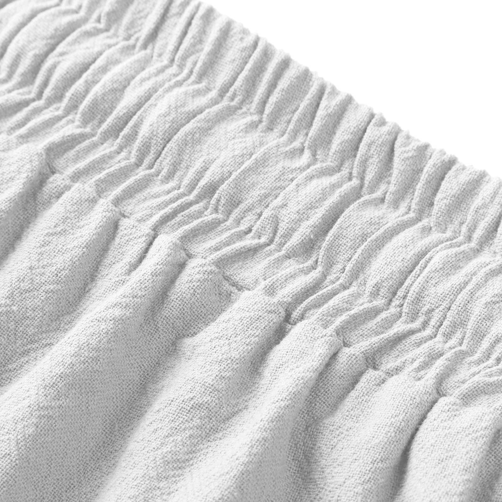 Мужские повседневные свободные однотонные хлопковые льняные брюки с эластичным галстуком — фото 21