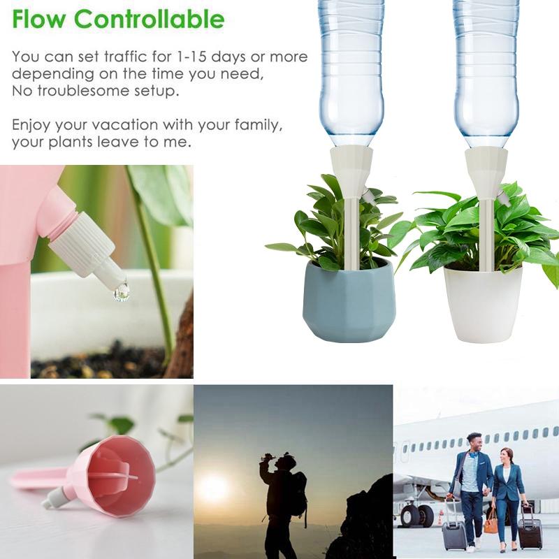 Picurator automat de 3 buc, vârfuri de auto-udare pentru plante, în ghiveci, pentru plante de interior, dispozitiv de sistem de irigare prin picurare, cutii de udat de grădină