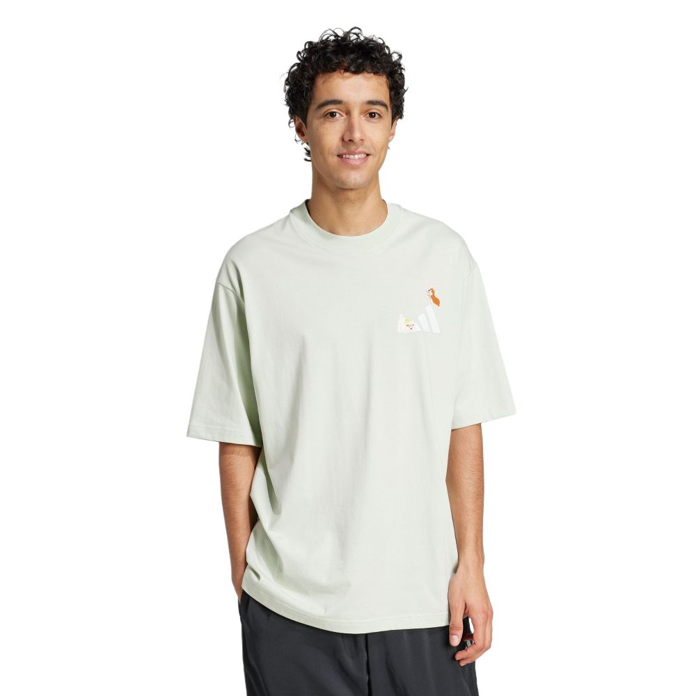 

Adidas Sports Lifestyle Series Casual Simple Round Neck Short Sleeve Breathable T-Shirt Unisex T-Shirt Linen-Green JZ3264 S