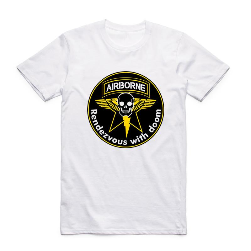 2019Summer New Fashion Men Print Confederate US Army 101st Airborne T-shirt O-Neck Short Sleeves Homme Cool Top Tee Swag T Shirt