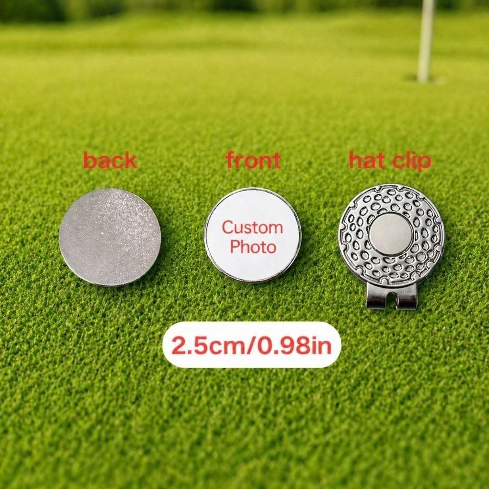 Heat Transfer Compatible Golf Ball Marker Magnetic Clip Blank Golf Marker  Personalized Gift 1