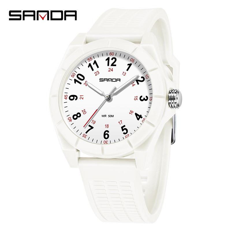 Sanda Unisex Student Watch: Luminous Hands, Waterproof, Quartz, Casual Sports Design