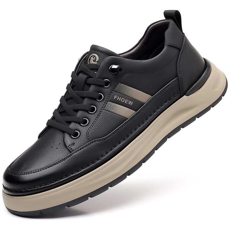 Xijue Bull 2025 Autumn/Winter Men's Casual Leather Shoes - Soft Sole and Upper