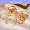 Stainless Steel Geometric Cuff Bracelet For Women With Textured Finish Fashion Accessory For Casual Wear