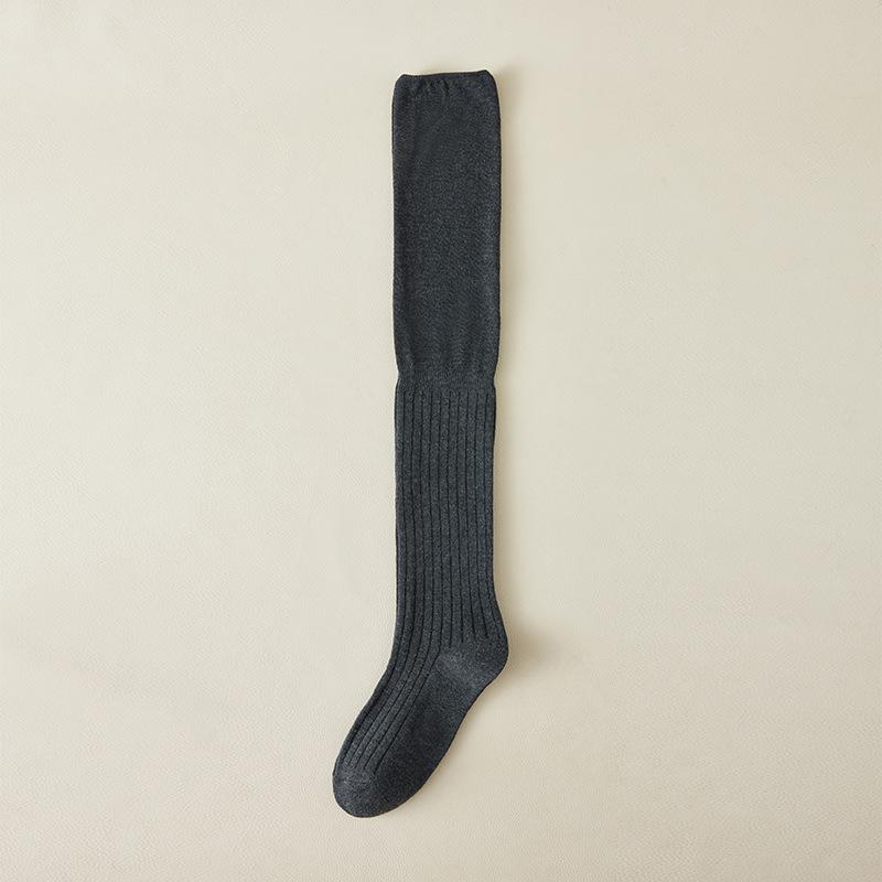 Knee-high Socks for Women In Summer, Thin Solid Color Patchwork Long Pile Socks, Anti-slip Solid Color, Trendy and Versatile Pressure Socks