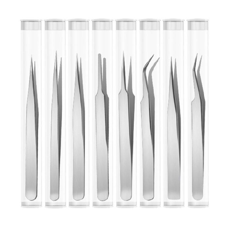 Precision Tweezers Stainless Steel Straight Tweezers for Electronics Laboratory Work Jewelry Making Craft Soldering