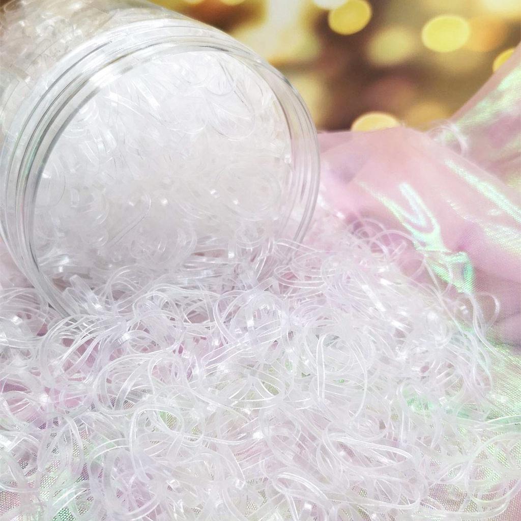 1000Pcs/Set Girls Cute Transparent Disposable Elastic Hair Band Children Ponytail Holder Hair Ring Rubber Bands Hair Accessories