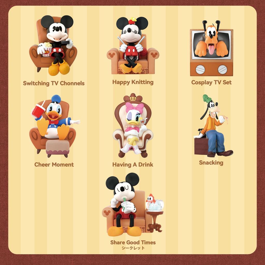 52TOYS BLINDBOX DISNEY MYSZKA MIKI I PRZYJACIELE Seria Spotkanie Szczęśliwych Przyjaciół Figurka Handlowa Blind Box, Kolekcjonerska Figurka Myszki Miki, Malowana