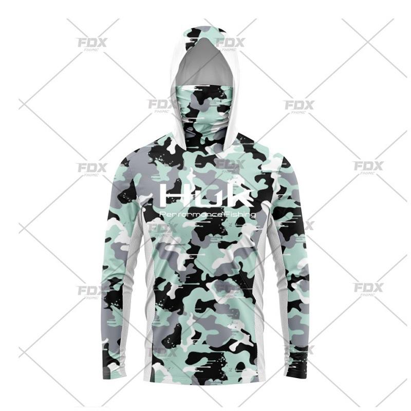Costum de pescuit cu mânecă lungă din mătase de gheață UPF50 hanorac cu prosop pentru față uscare rapidă respirabil protecție solară tricou subțire LOGO personalizat