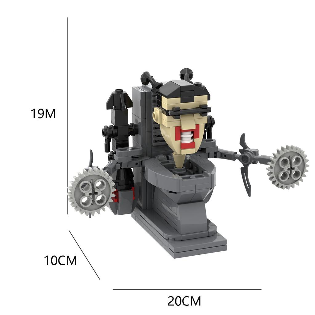 Hot New A Series of Skibidi Toilet Man Drill Male Titan Man Female TV Personality Building Blocks Set Toy for Kids New Year Gift