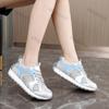 Fashion Women's Sneakers 2025 Mesh Breathable Summer Comfortable Casual Shoes Lightweight Non Slip Fashion Lace Up Height Increase Flats