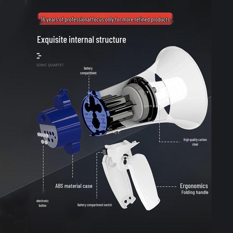 Bluetooth Megaphone with Extended Range - High-Pitched Speaker for Outdoor Use