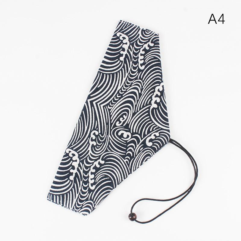 Portable Tableware Bag Japanese Printing Reusable Drink Straw Chopstick Cutlery Pouch Drawstring Bag Cutlery Bag For Spoon Fork