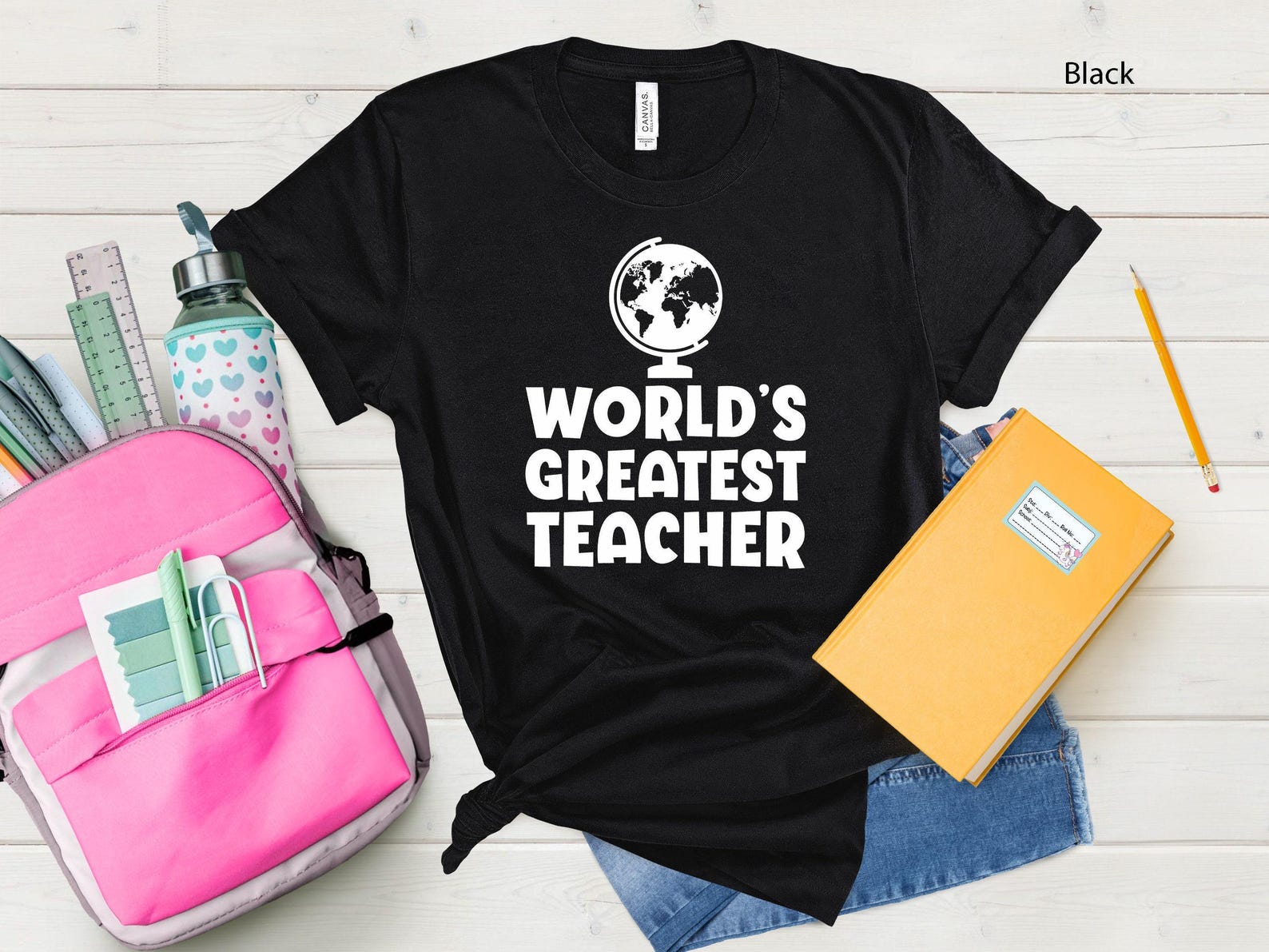 World s Greatest Teacher T-Shirt | Unisex Crewneck Tee XL