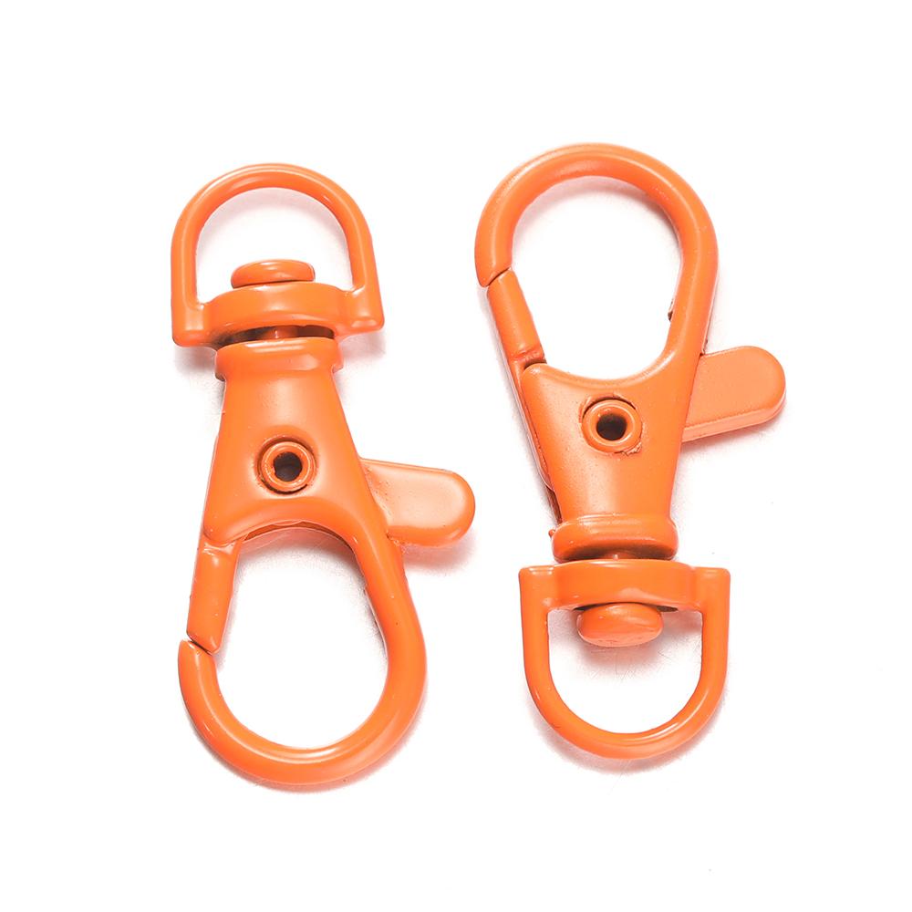 5/10Pcs Colorful Swivel Lobster Clasp Hooks Keychain Split Key Ring Connector for Bag Key Chain DIY Jewelry Making Supplies