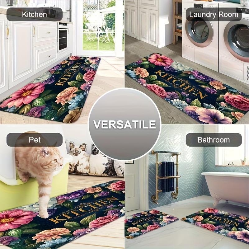 1PC Sea Turtle in Underwater Kitchen Rug Non-Slip Door Mat Pop design Bathroom Rug Bath Mat Carpet for Home Sink Laundry Decor