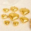 2pcs Different Size Love Pendant Smooth Heart Stainless Steel Charms For Jewelry Making Bulk Diy Earrings Keychain Girl Pendants