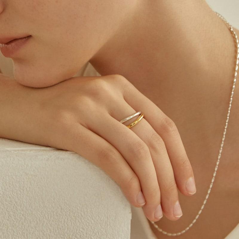 LUNNE Silver Sensual Wave Ring #LSR03