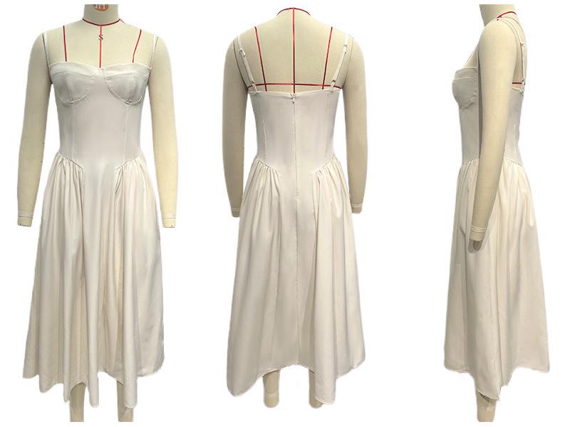 Summer New French Retro Long Dress - Court Style Spaghetti Strap Dopamine Outfit for Women