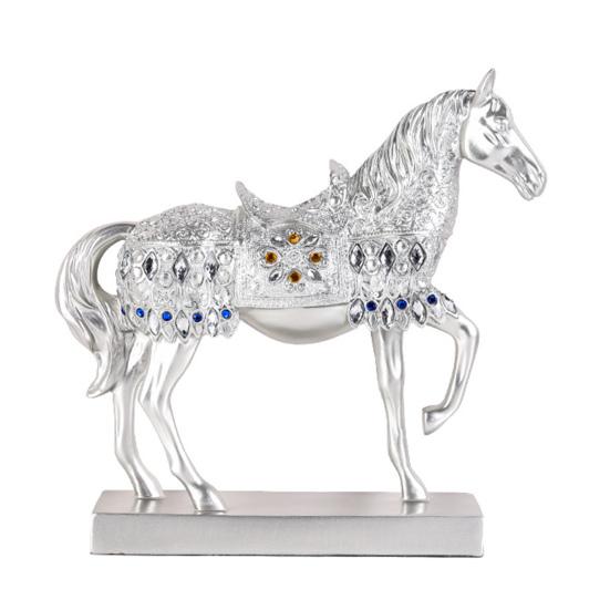Success Horse Ornament Artistic Good Luck Horse Figurine Resin Modern Horse Statue for Home TV Stand Desk Wine Cabinet Decoration
