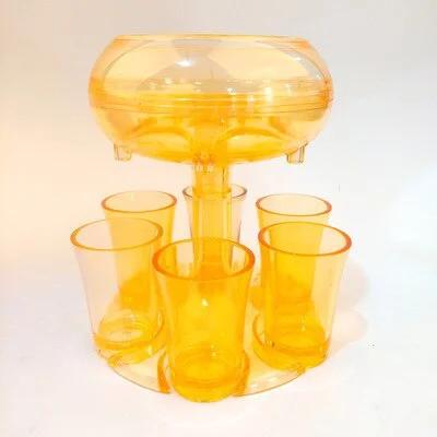 6-Shot Glass Dispenser Holder Wine Whisky Beer Rack Bar Accessory Drinking Party Games Tools