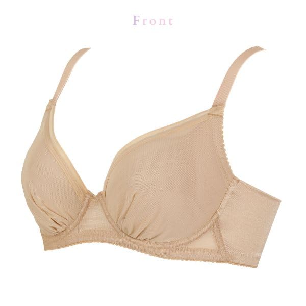 Wacoal Simple Smaller Bra Large Underbust Qui BRB452, 3/4 Cup, DEF, Size, (BE-Beige, F100)