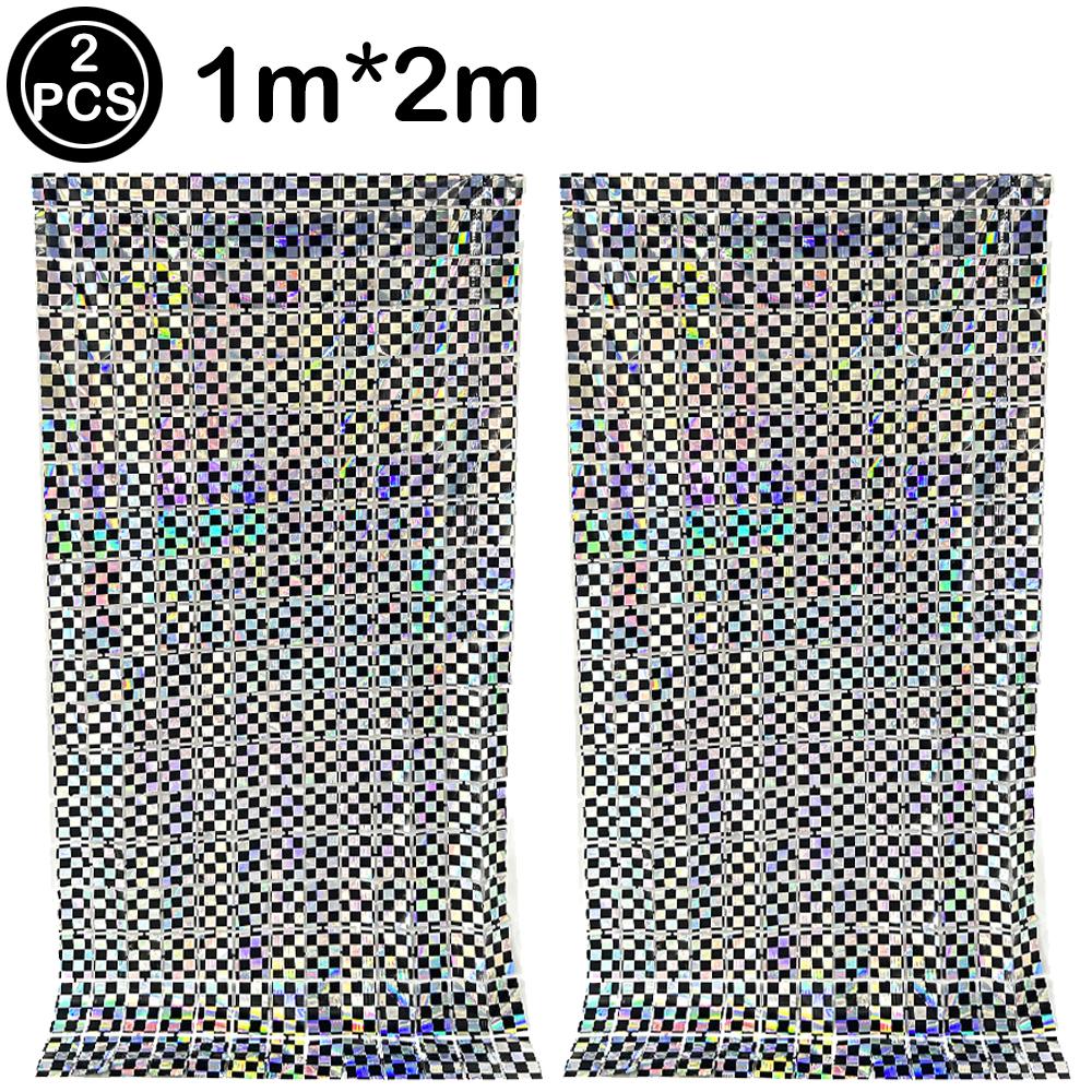 Black & White Checkered Flags Race Car Happy Birthday Banner Tablecloth Kids Boys Racing Car Birthday Party Decorations Supplies