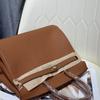 Ostrich Pattern First Layer Cowhide 30CM Platinum Bag High Quality (J15-30BK)