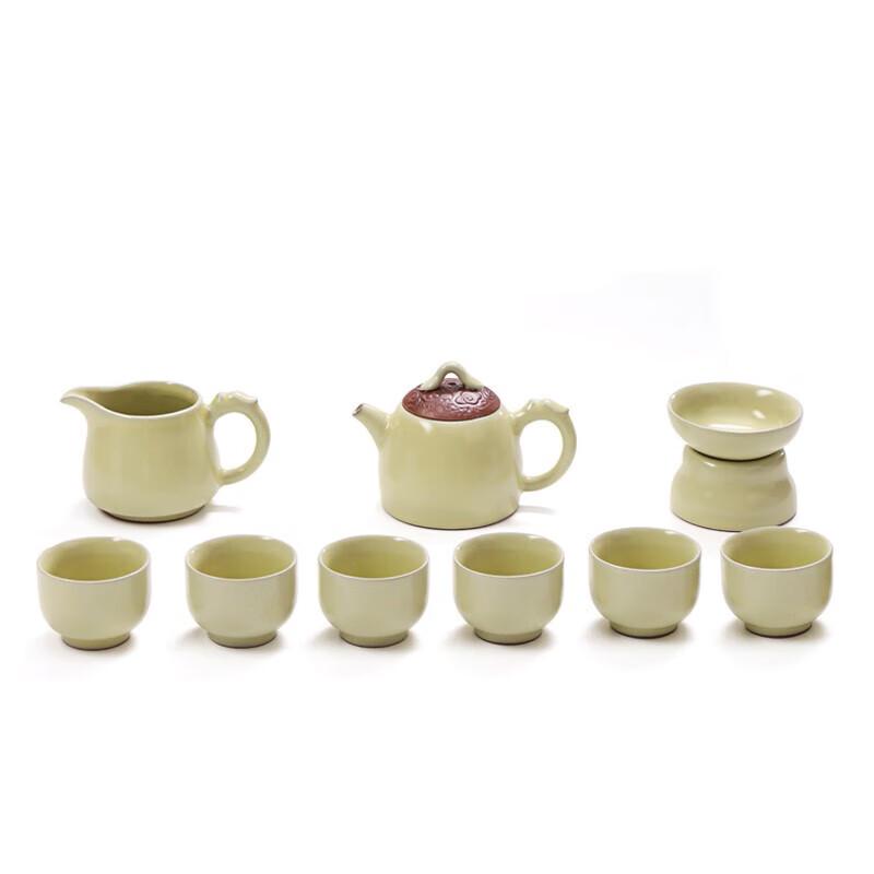 Dragon Soaring Prosperity 10-Piece Ceramic Tea Set