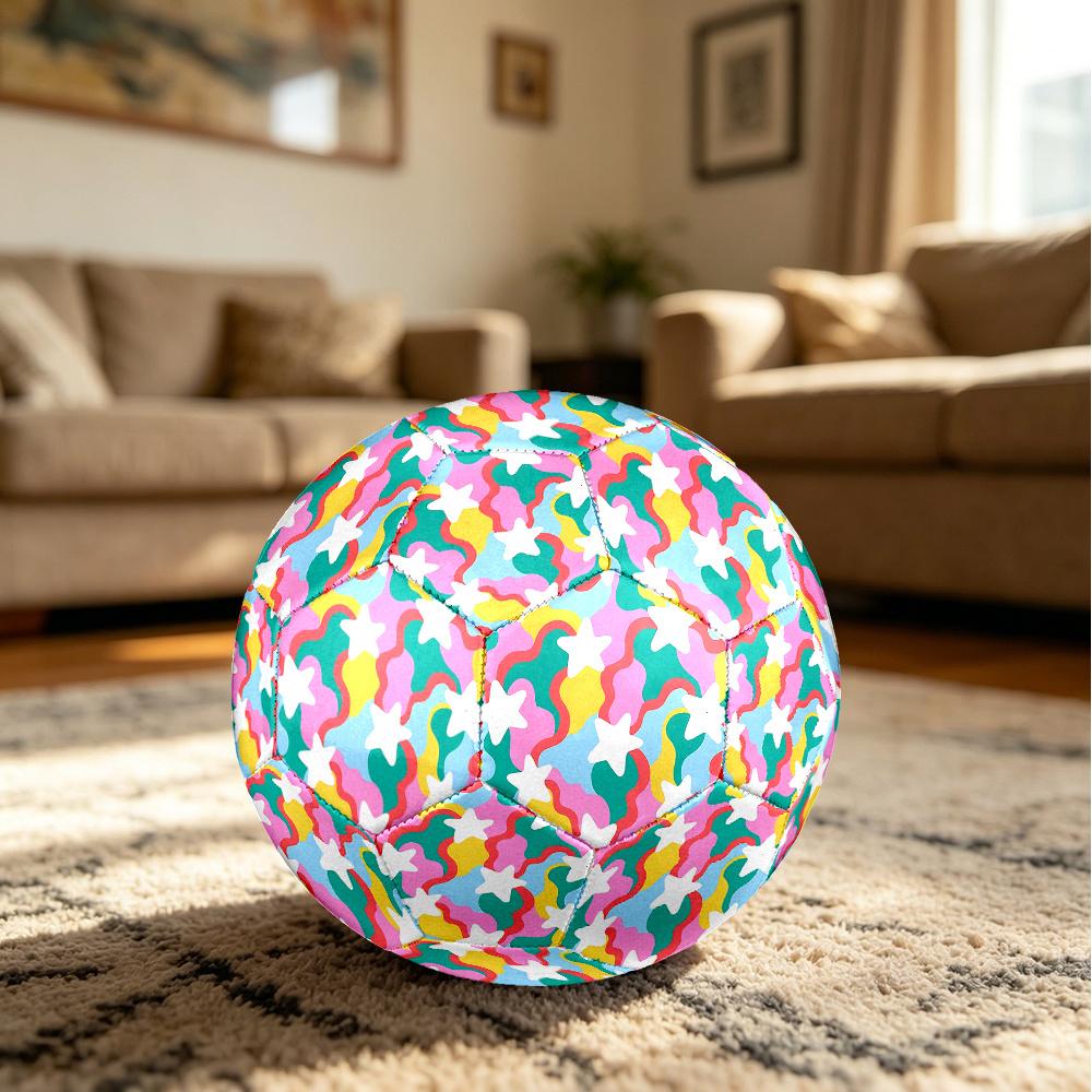 1PC Colorful Stars Soccer Ball Size 5 Football Machine Sewn Indoor/Outdoor Universal Football Surprise Collection n82