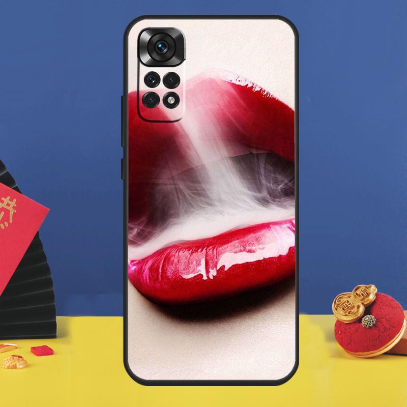 Sexy Red Lips Phone Case For Xiaomi Redmi Note 14 Pro 13 12 9 10 11 15 Pro Plus 10C 12C 13C 14C 15C Cover