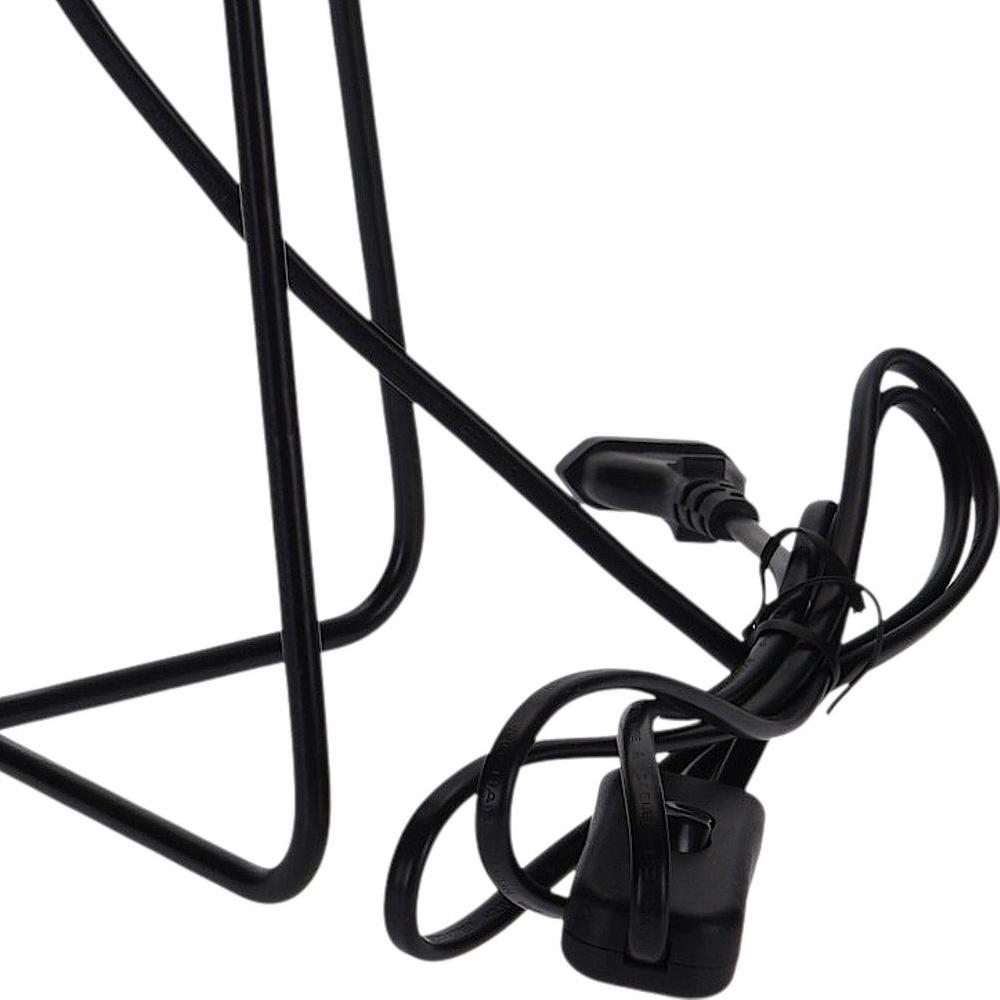 Black metal table lamp 21 cm