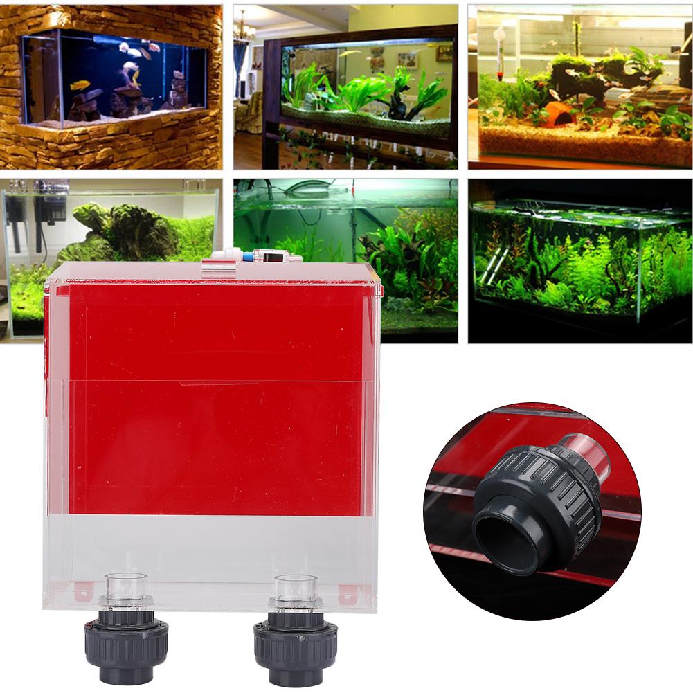 Acryl Rot Aquarium Siphon Freies Löcher Ohne Strom Selbst Starten Überlauf Box Fisch Tanks