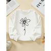 European Sizes Kids' Crewneck Sweatshirt - White Daisy On Teal Background , Sportswear And Casual Wear, Soft And Comfortable, Clothing, Teenagers