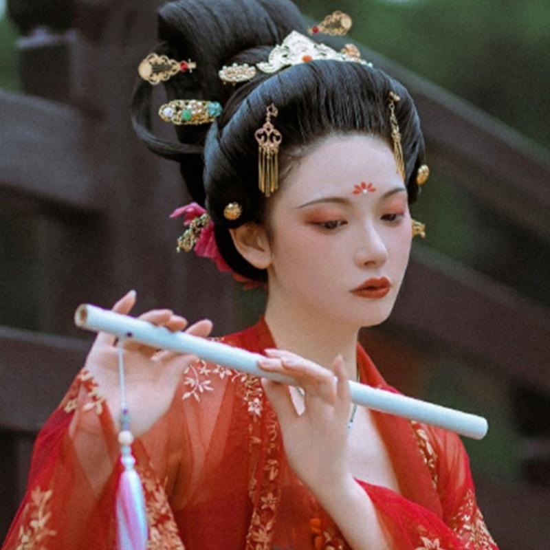 2 perechi Stil Chinezesc Antic Ac de Păr Perlă Clasic Dinastia Tang Ac de Păr Ciucure Elegant Floare Pieptene de Păr