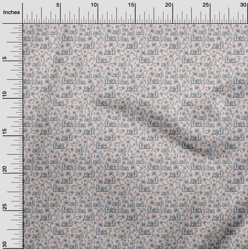 oneOone Cotton Flex Light Pink2 Fabric Toile Fabric For Sewing Printed Craft Fabric By The Yard 40 Inch