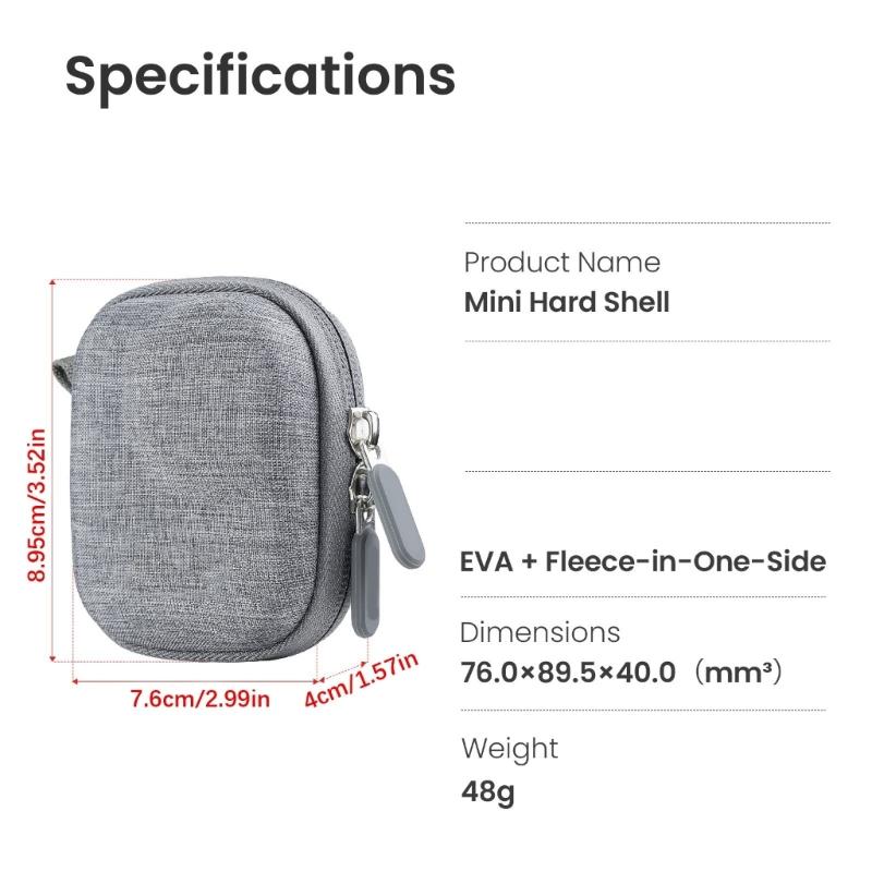 Compact Protective Storage Bag For Portable Action Camera Accessories EVA Carrying Case Lightweight Design