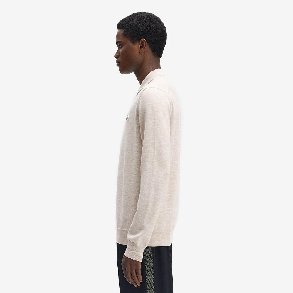 FRED PERRY [Sharp] Long Sleeve Classic Knit Shirt - Forged Afpm2534535-X23