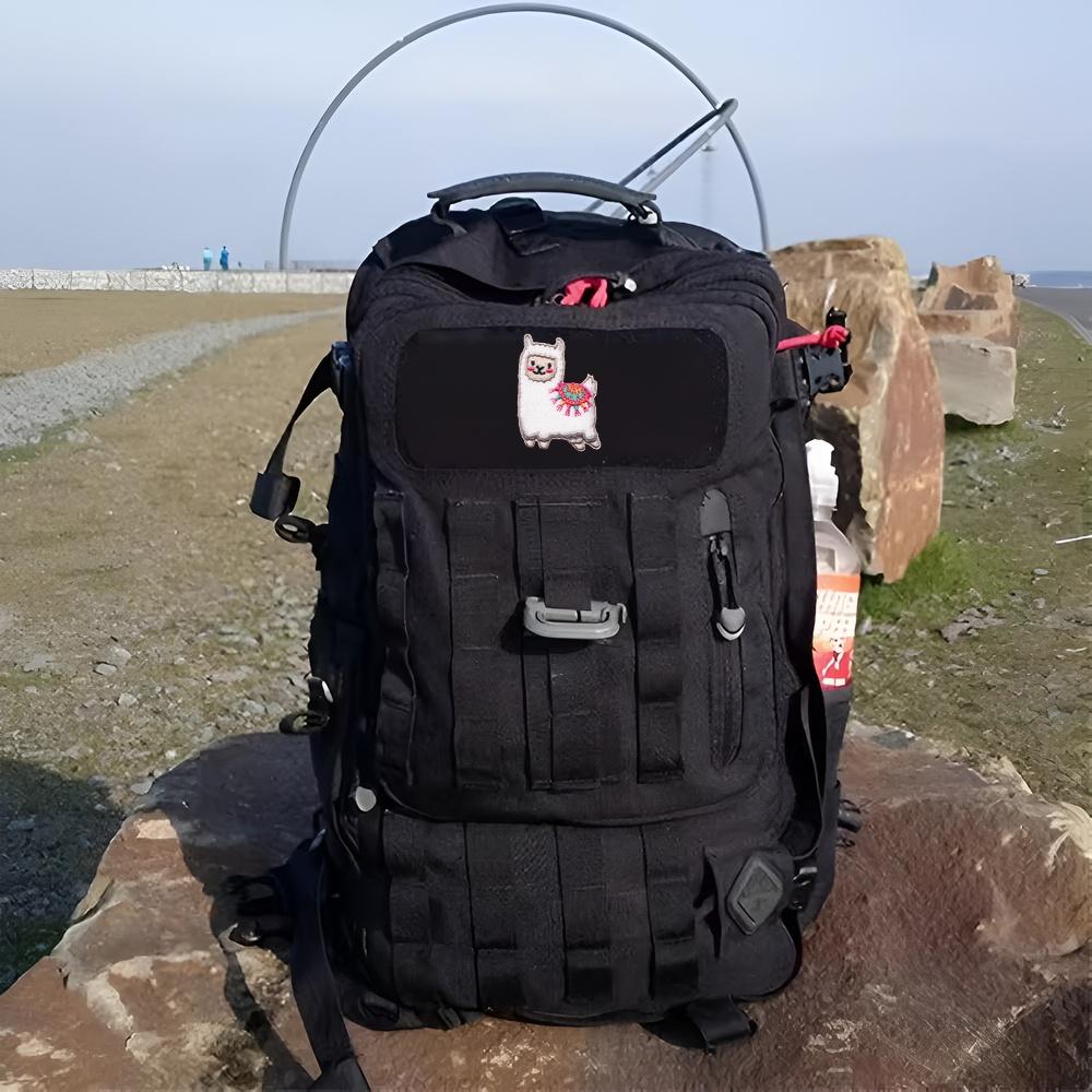 Cute White Llama Cute Cartoon Morale Tactical Velcros Patch Sticker Badge Embroidered Hook Loop Fastener DIY Backpack Cap Jeans