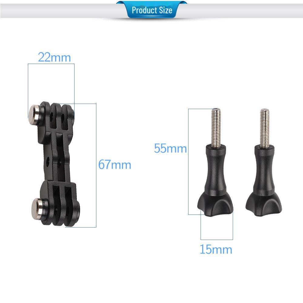 Braçadeira de metal em formato de O para câmera esportiva GoPro para bicicleta e motocicleta com suporte horizontal de cabeça dupla de 360°.