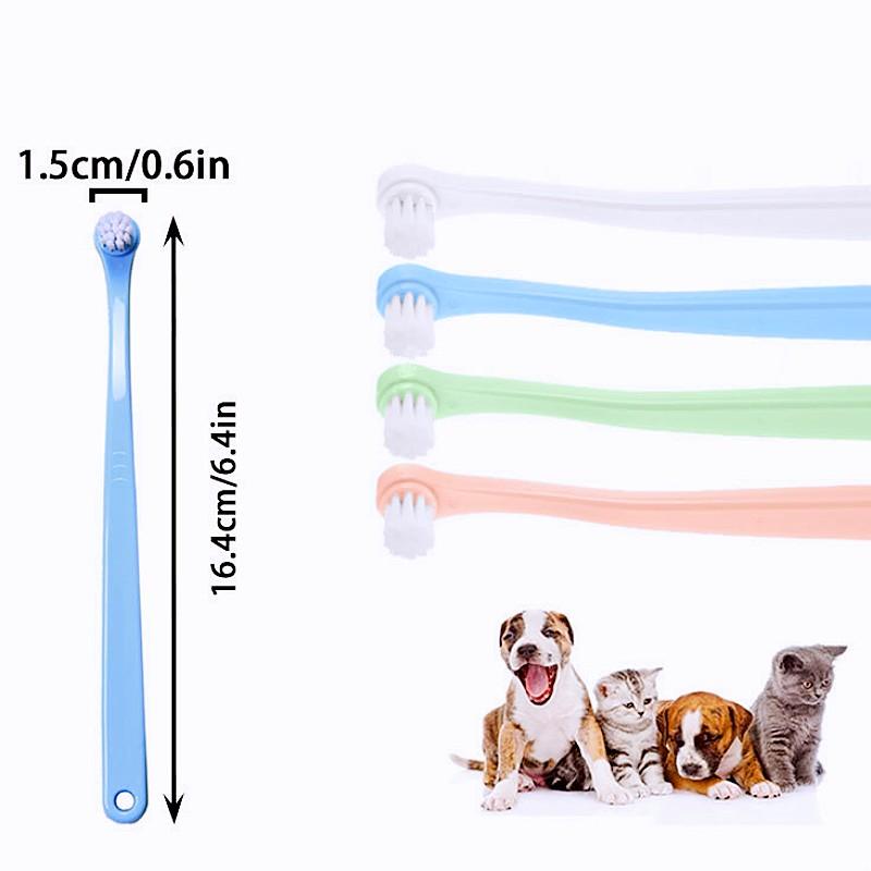 Dog Toothbrush 3pcs Small Round Head Pet Toothbrush Soft Hair Toothbrushes for Dog Teeth Cleaning Cat Toothbrushes Pet Products